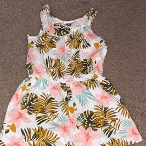 Tropical Floral Sleeveless Romper size 10/12